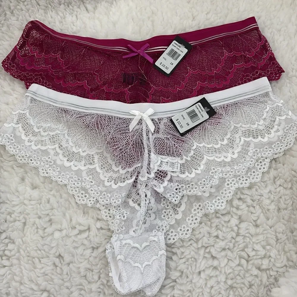 Frederick's of Hollywood Bundle of 2 Caroline Panties 1X NWT